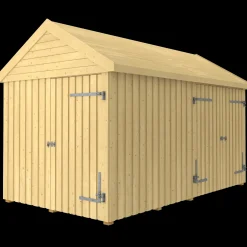 Plus Redskabsskure I Træ^Classic Multi Havehus 10 m²  2 moduler m/enkelt og dobbeltdør inkl. tagpap/alulister/H-stolpefødder