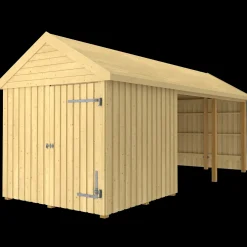 Plus Redskabsskure I Træ^Classic Multi Havehus 14,5 m²  3 moduler m/enkeltdør og åben front