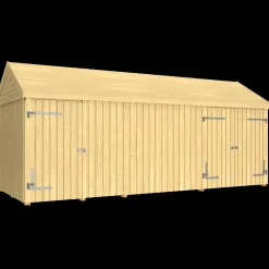 Plus Redskabsskure I Træ^Classic Multi Havehus 14,5 m² 3 moduler m/enkelt og dobbeltdør