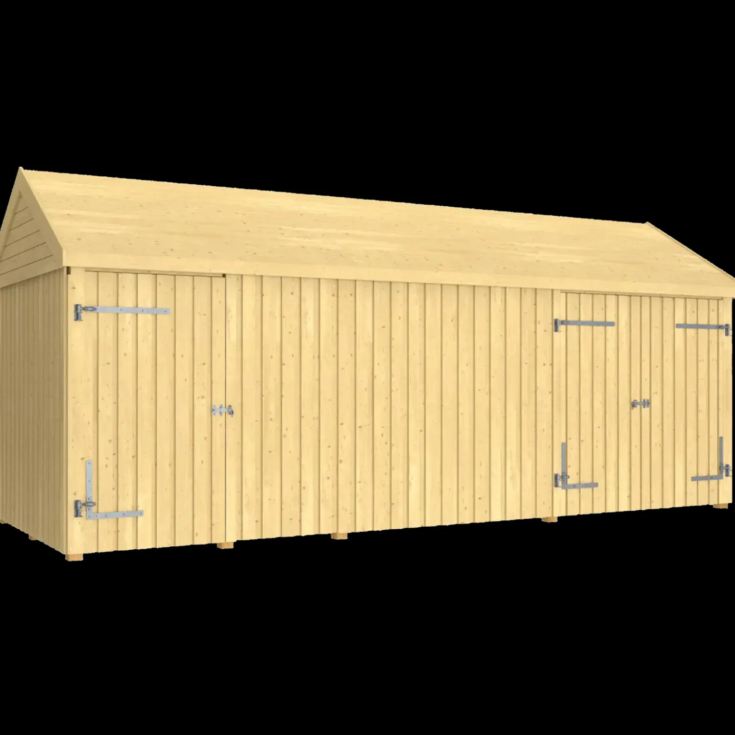 Plus Redskabsskure I Træ^Classic Multi Havehus 14,5 m² 3 moduler m/enkelt og dobbeltdør