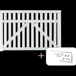 Plus Havelåger^Country bred låge inkl. beslag 150x98 cm hvid