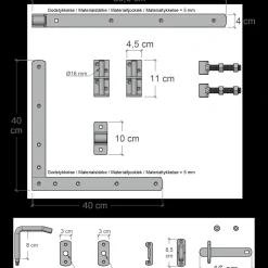 Plus Havelåger^Country bred låge inkl. beslag 150x98 cm hvid