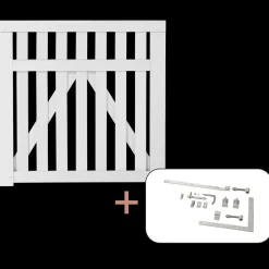 Plus Havelåger^Country enkeltlåge inkl. beslag 100x98 cm hvid