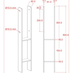 Online Plus Country hegn 149x96 cm hvid
