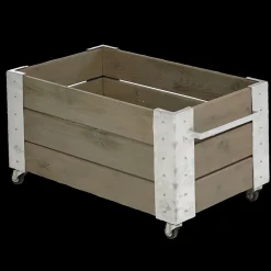 Best Plus Cubic blomsterkasse med hjul 87x50x45 cm gråbrun