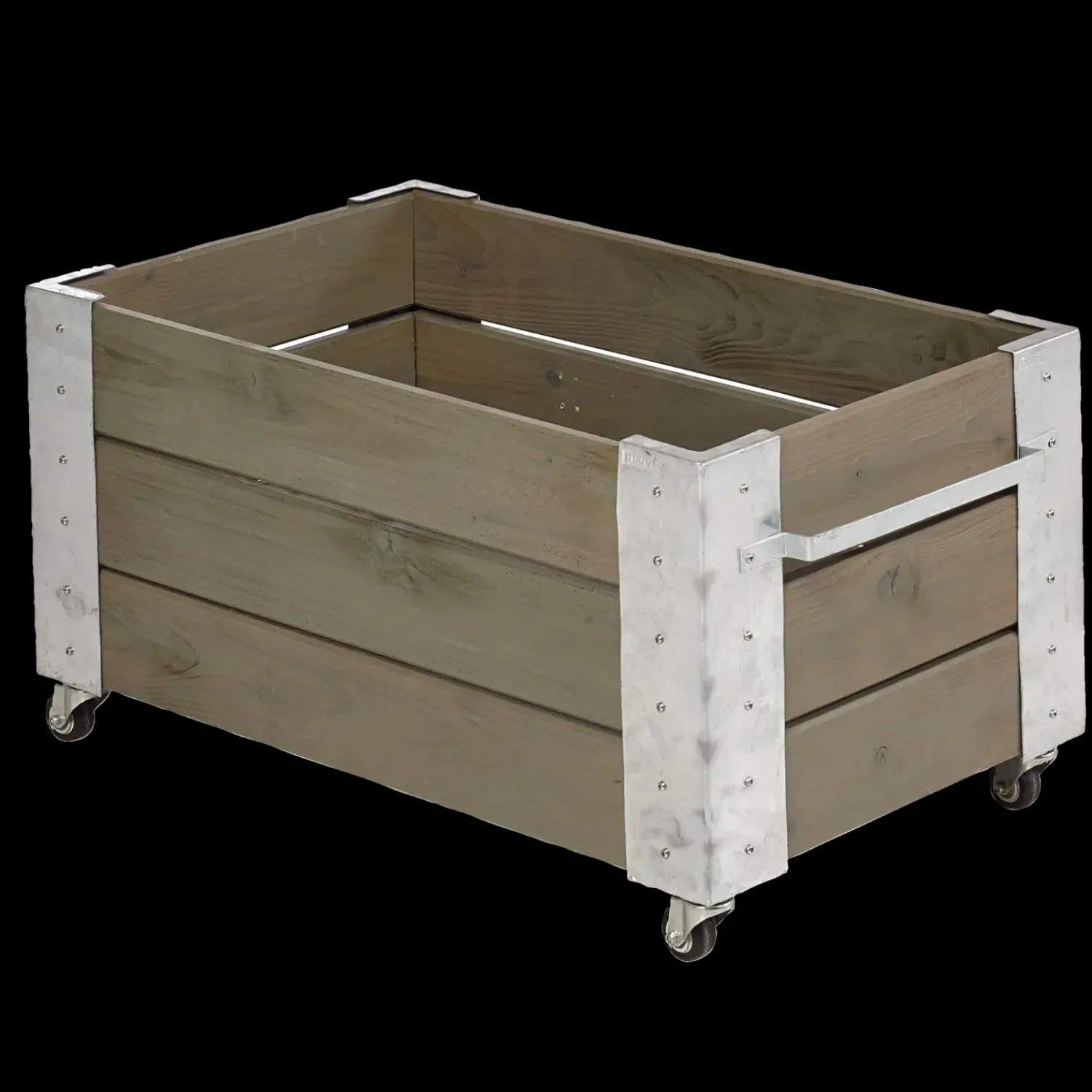 Best Plus Cubic blomsterkasse med hjul 87x50x45 cm gråbrun