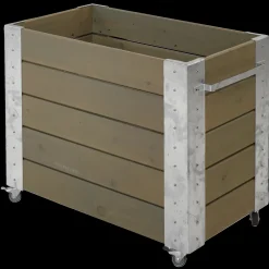 Best Plus Cubic blomsterkasse med hjul 87x50x45 cm gråbrun