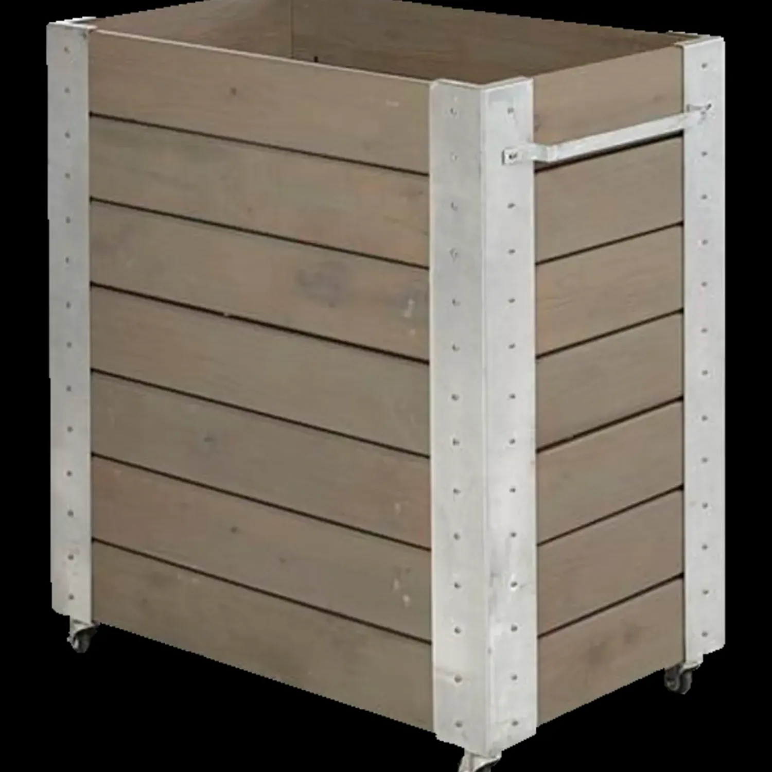 Best Plus Cubic blomsterkasse med hjul 87x50x45 cm gråbrun