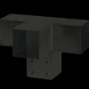 Plus Tilbehør Til Hegn^Cubic forlængerbeslag t/stolpe dobbelt sort