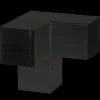 Plus Tilbehør Til Hegn^Cubic hjørnebeslag t/stolpe dobbelt sort