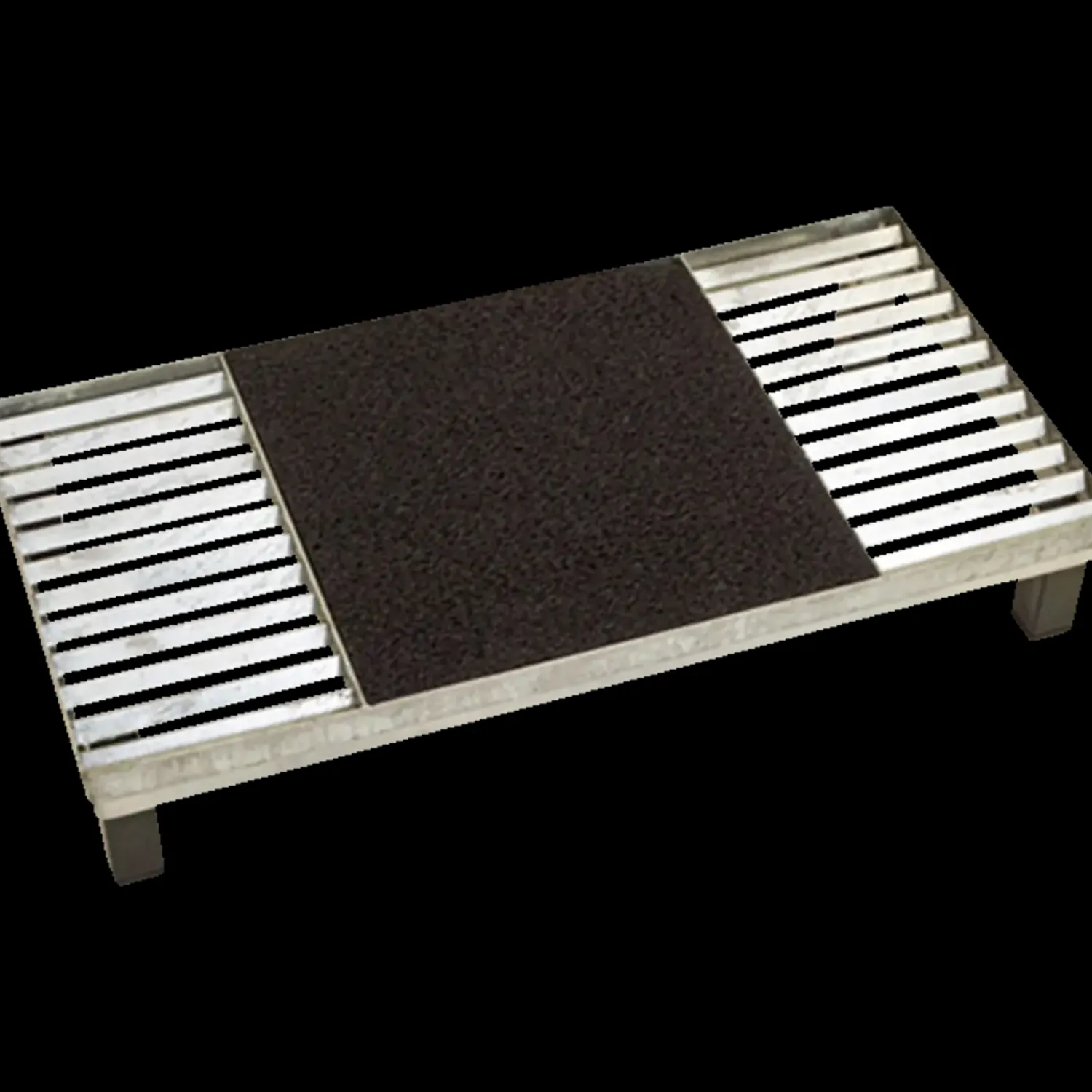 Outlet Plus Cubic rist inkl. måtte 40x80x6,8 cm sort