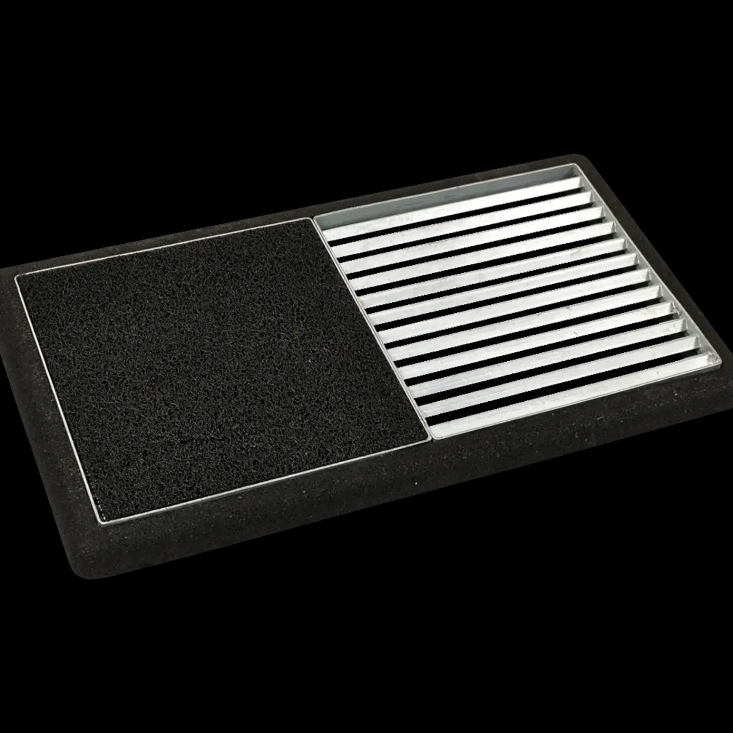 Plus Dørriste Og Måtter^Cubic rist m/sort måtte/gummiramme - 88x48x4 cm