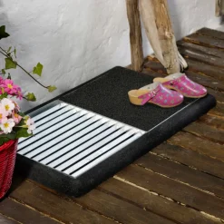 Plus Dørriste Og Måtter^Cubic rist m/sort måtte/gummiramme - 88x48x4 cm