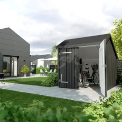 Redskabsskure I Træ^Plus cykelskur 5,7 m² 1 modul med dobbeltdør