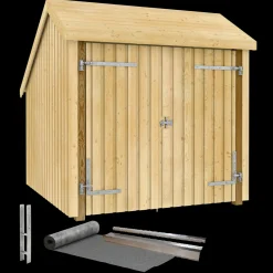 Redskabsskure I Træ^Plus cykelskur 5,7 m² 1 modul med dobbeltdør