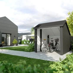 Discount Plus cykelskur 5,7 m² 1 modul med åben front