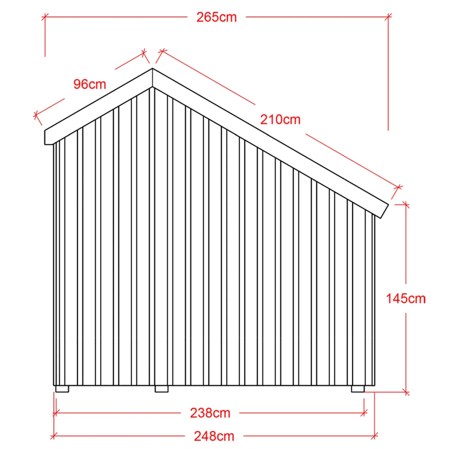 Discount Plus cykelskur 5,7 m² 1 modul med åben front