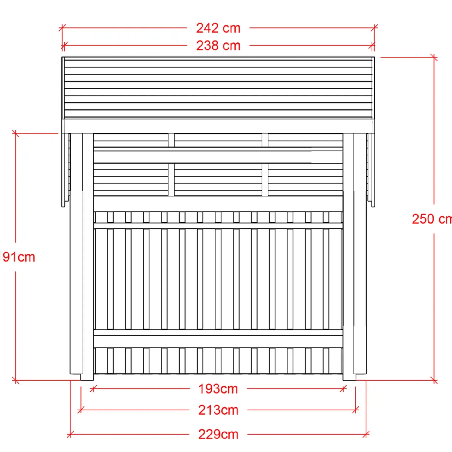 Discount Plus cykelskur 5,7 m² 1 modul med åben front