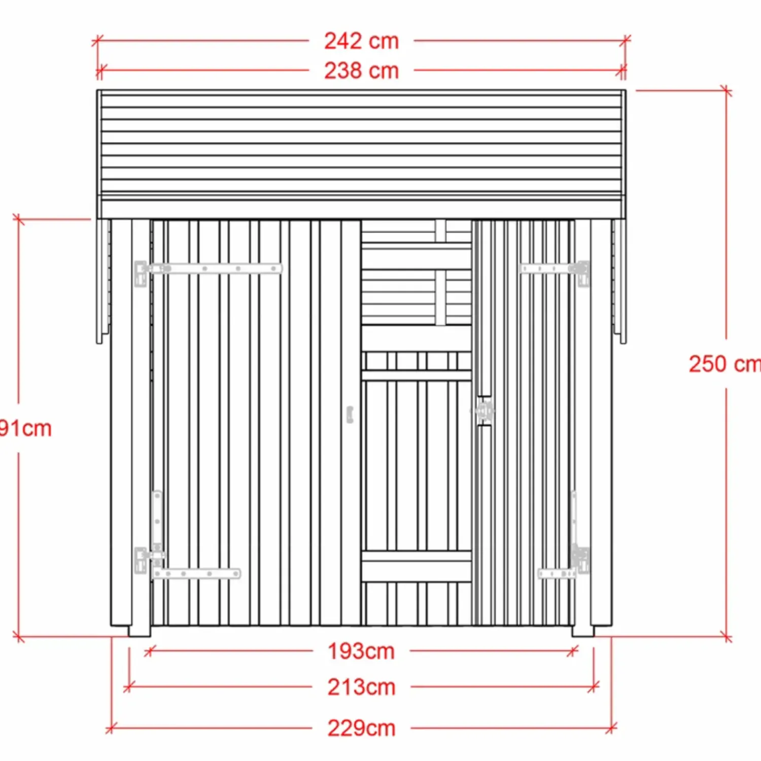 Discount Plus cykelskur 5,7 m² 1 modul med åben front