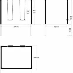Børn Plus Gyngestativer^Daylife gyngestativ Sort model 2