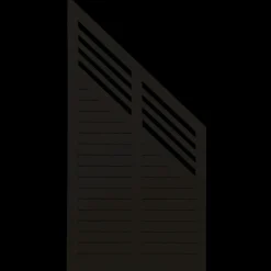 Plus Lamelhegn^Decora skråelement 90x180/95 cm sort