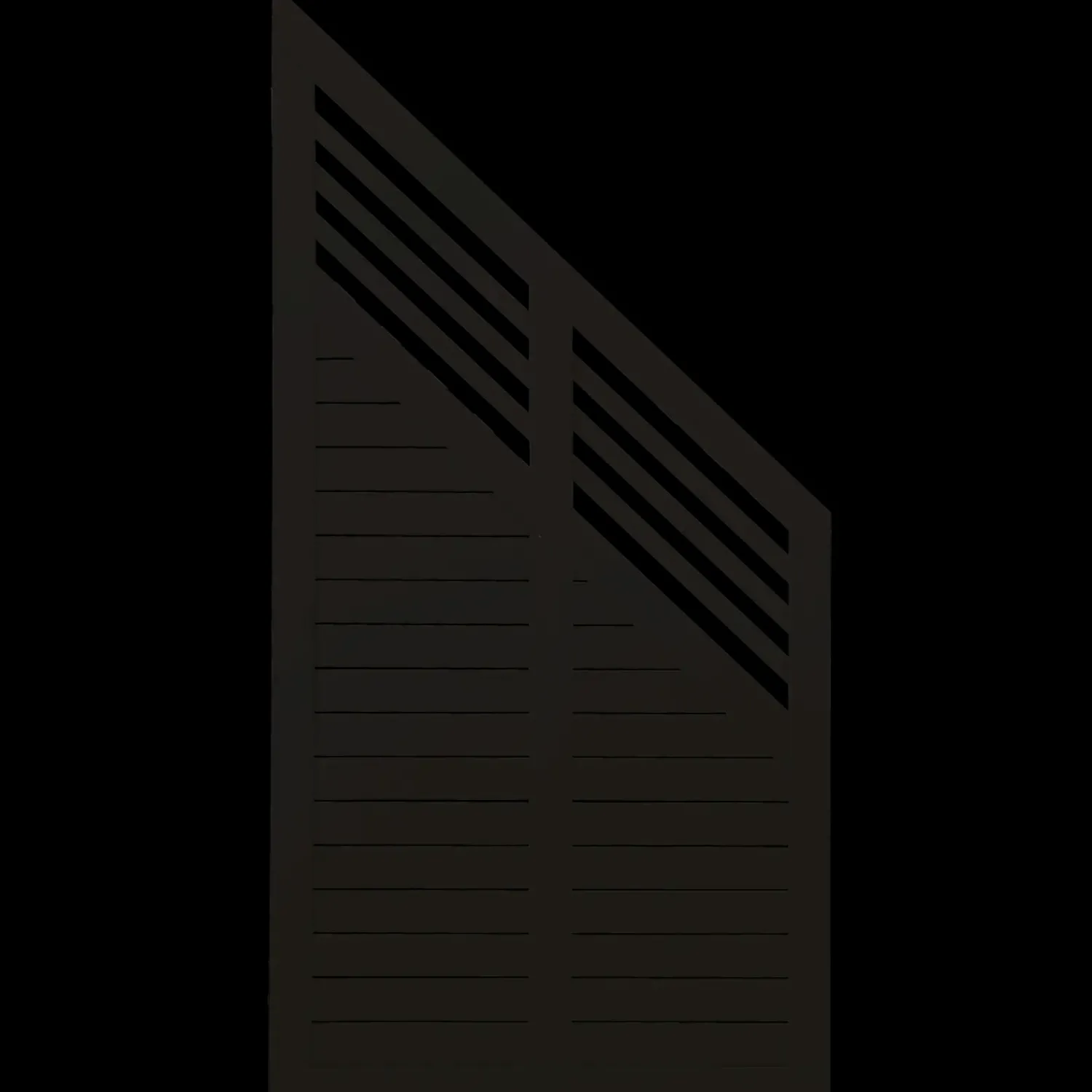 Plus Lamelhegn^Decora skråelement 90x180/95 cm sort