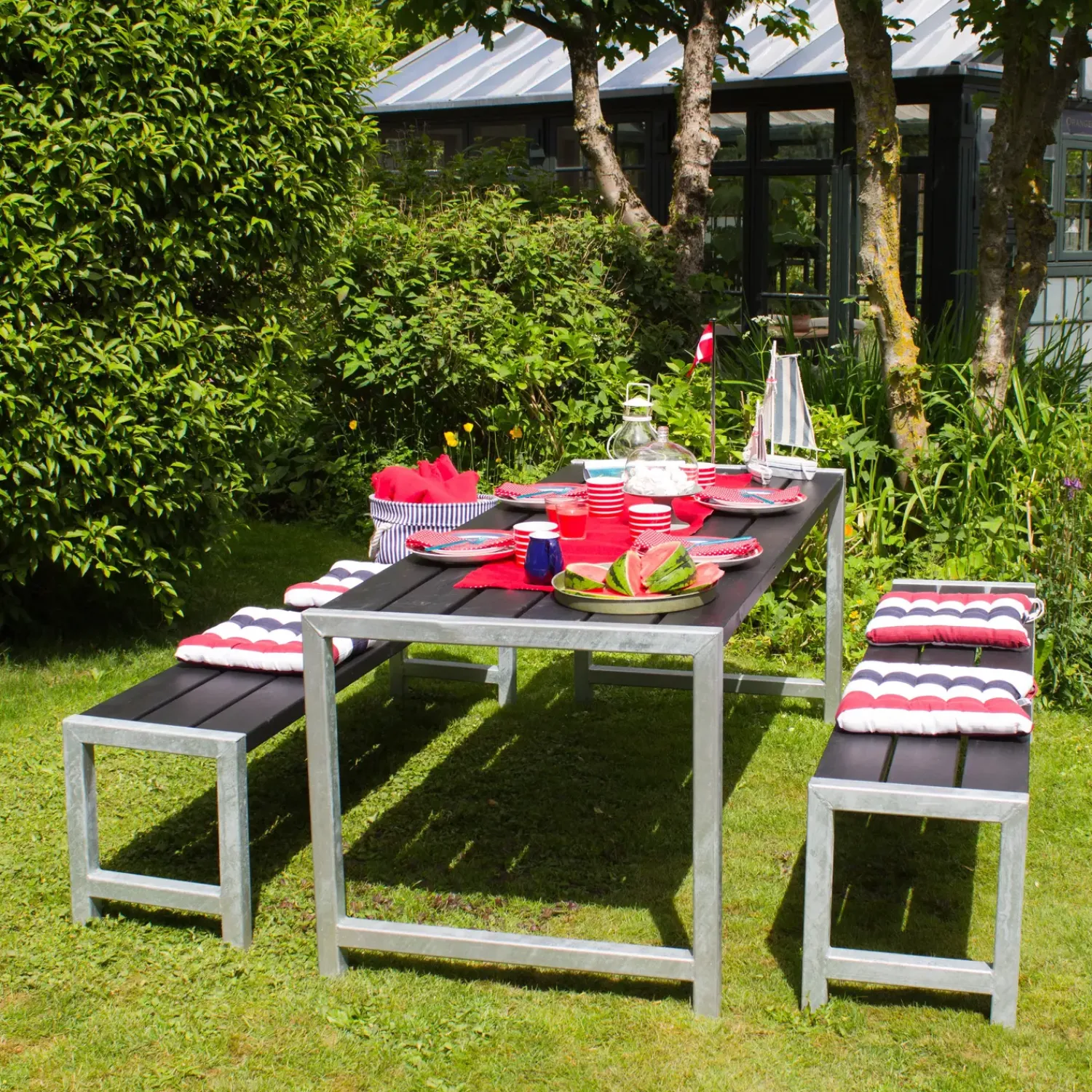 Plus Lamelhegn^Decora skråelement 90x180/95 cm sort