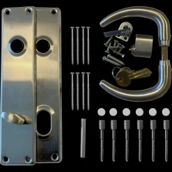 Plus Indretning Og Tilbehør Til Skure^dobbeltudhusdør panel med vindue inkl. karm/montagesæt  HU 151,2x187,8 cm