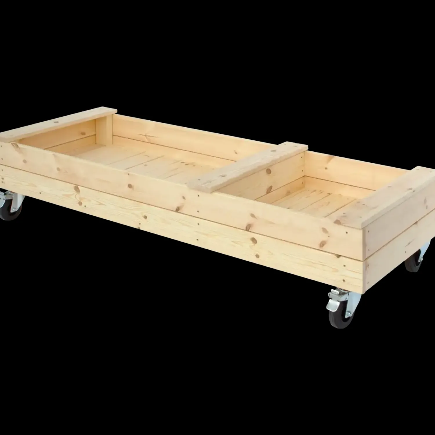 New Plus Fun sandkasse m/hjul og bænk 180 cm