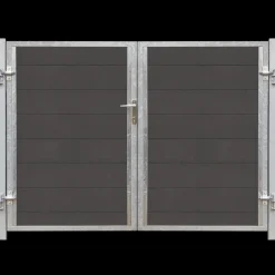 Clearance Plus Futura dobbeltlåge m/stålstolpe venstrehængt 197x145 skiftergrå