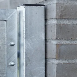 Clearance Plus Futura dobbeltlåge m/stålstolpe venstrehængt 197x145 skiftergrå