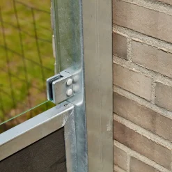 Online Plus Futura komposithegn m/klart glas 180x180 cm skiferfrå