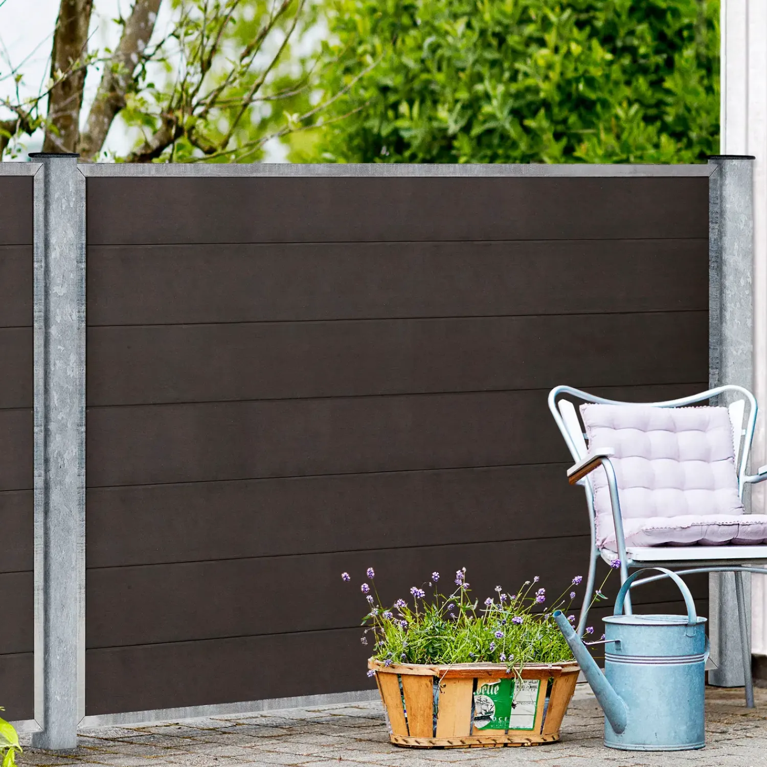 Plus Komposithegn^Futura komposithegn 180x91 cm skifergrå