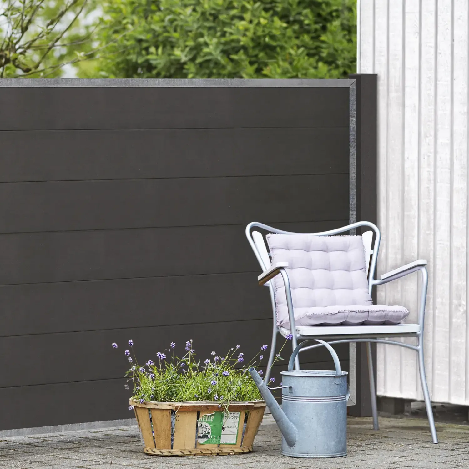 Plus Komposithegn^Futura komposithegn 180x91 cm skifergrå