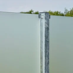 Sale Plus Futura komposithegn m/frosted glas 90x180 cm skifergrå