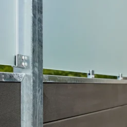 Sale Plus Futura komposithegn m/frosted glas 90x180 cm skifergrå