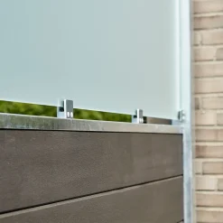 Sale Plus Futura komposithegn m/frosted glas 90x180 cm skifergrå