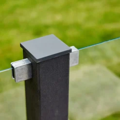 Plus Tilbehør Til Hegn^glasbeslag t/firkantet stolper 2 stk zink