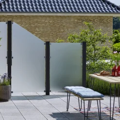 Hot Plus glashegn skråelement 90x180/127 cm frosted