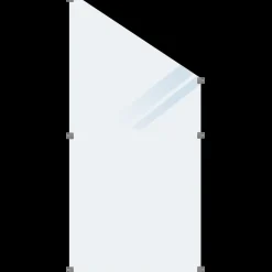 Hot Plus glashegn skråelement 90x180/127 cm frosted