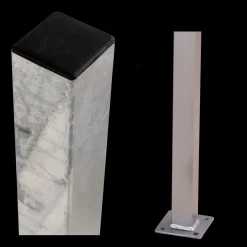 Plus Stål- Og Glashegn^glashegn t/rund stolpe 90x91 cm lamineret/frosted