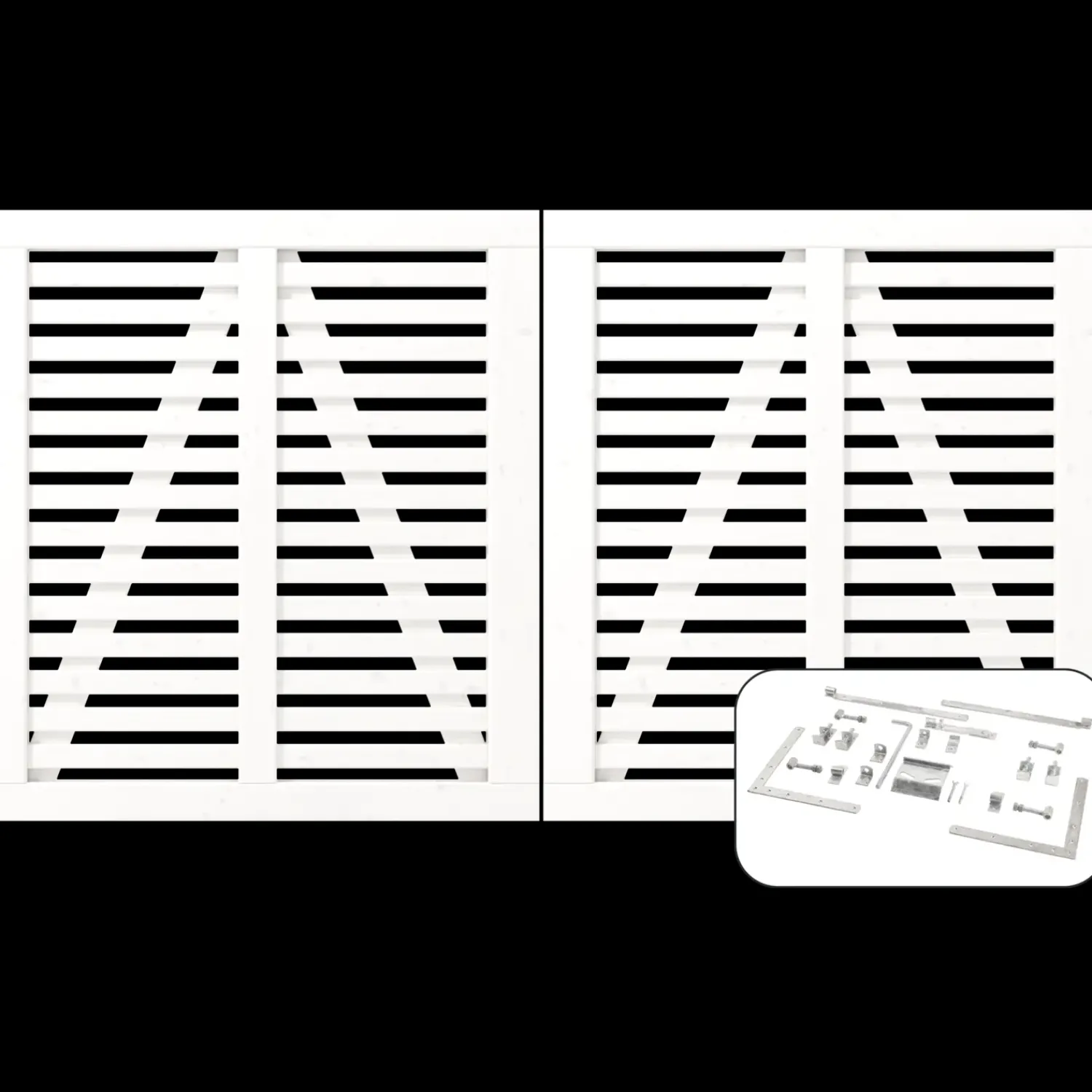 Plus Havelåger^Harmoni Dobbeltlåge inkl. beslag 200x107 cm hvid