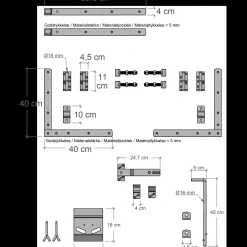 Outlet Plus Harmoni Dobbeltlåge inkl. beslag 200x107 cm sort