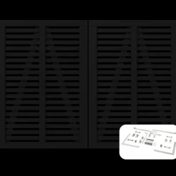 Plus Havelåger^Harmoni Dobbeltlåge inkl. beslag 200x140 cm sort