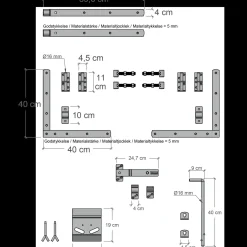 Plus Havelåger^Harmoni Dobbeltlåge inkl. beslag 200x140 cm sort