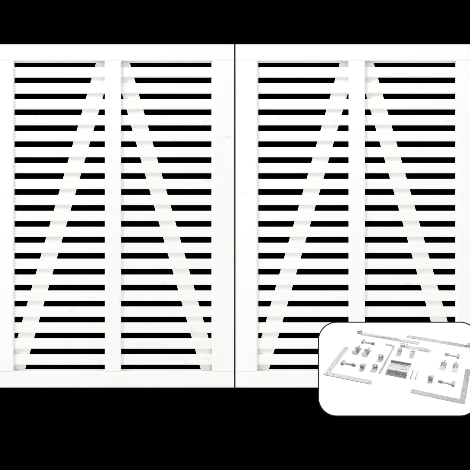Plus Havelåger^Harmoni Dobbeltlåge inkl. beslag 200x140 cm hvid