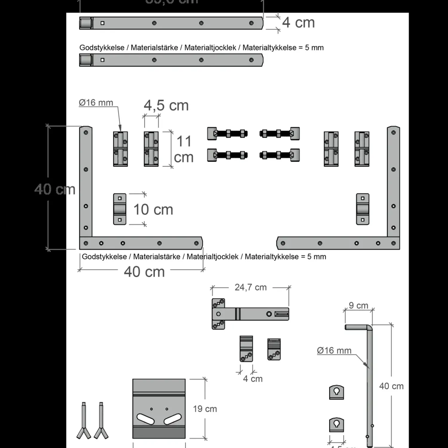 Plus Havelåger^Harmoni Dobbeltlåge inkl. beslag 200x140 cm hvid