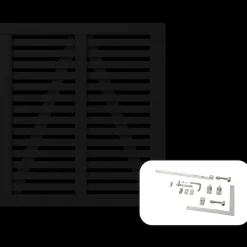 Plus Havelåger^Harmoni Enkeltlåge inkl. beslag 100x107 cm sort