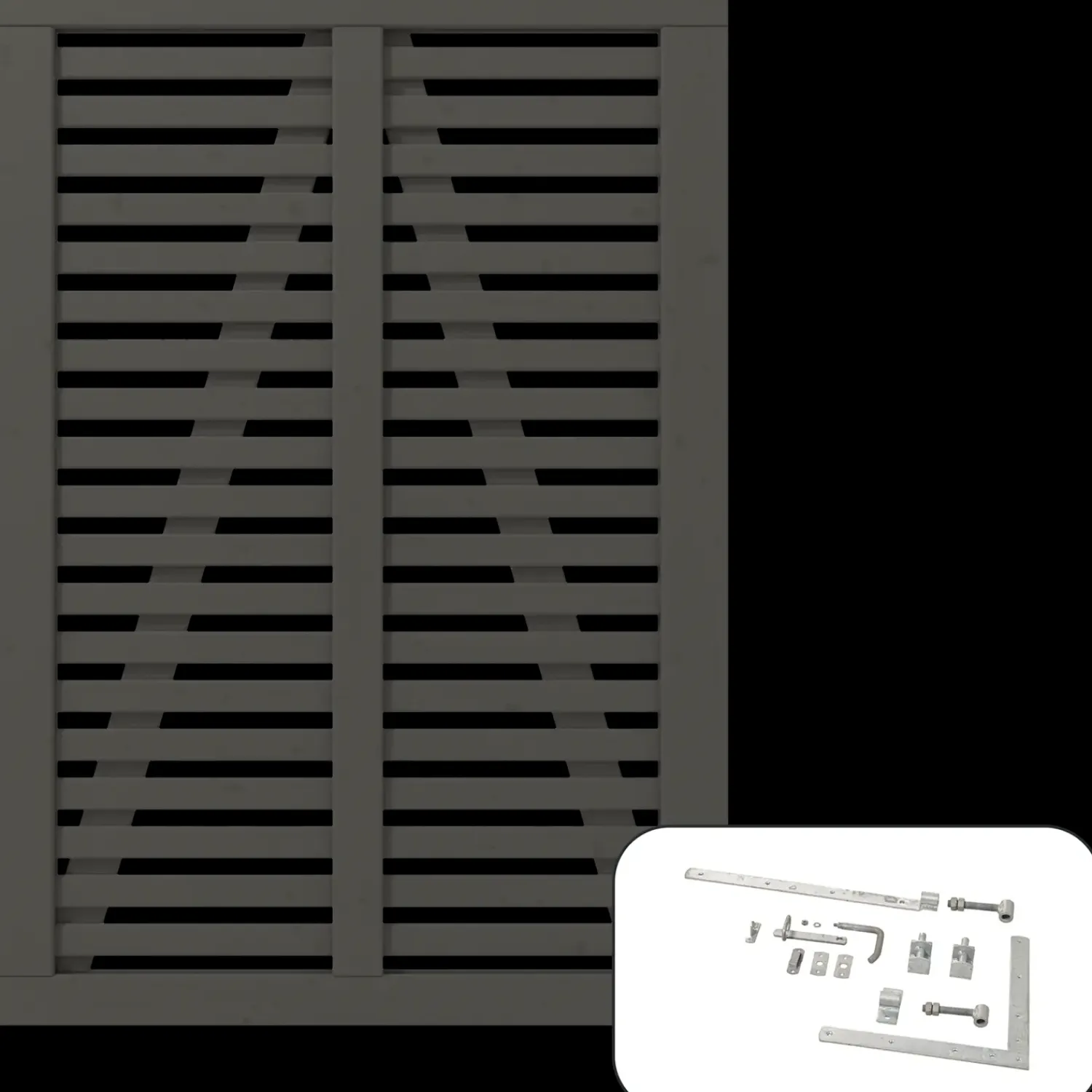 Outlet Plus Harmoni Enkeltlåge inkl. beslag 100x140 cm umbragrå