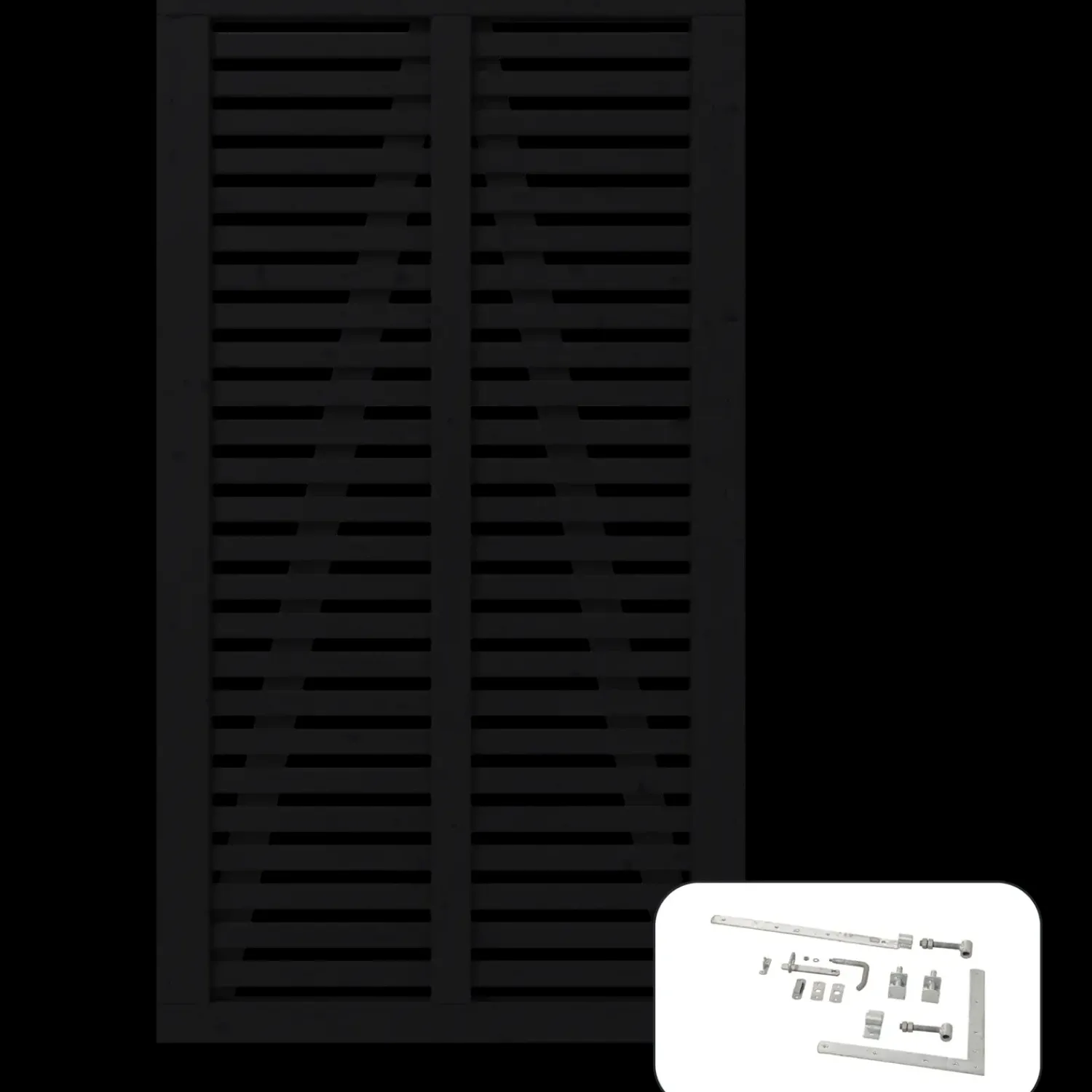 Plus Havelåger^Harmoni Enkeltlåge inkl. beslag 100x180 cm sort